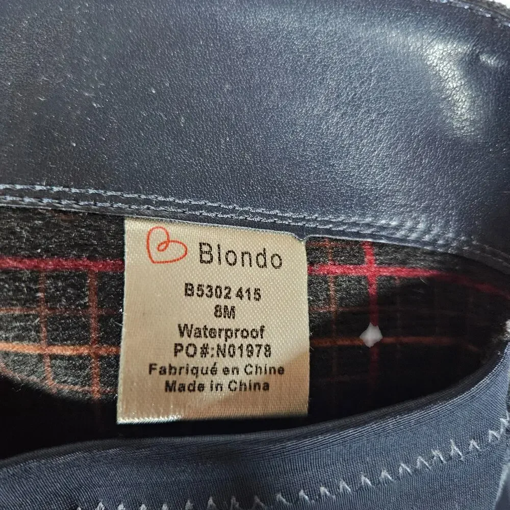 Blondo Womens Over The Knee Boots 8 Soft Black Suede Leather Waterproof Pull On